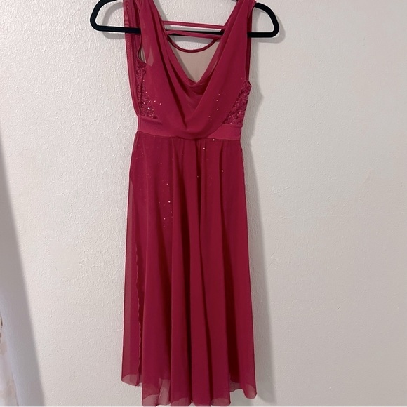 Weissman Baby Hold On LC Large (12-14) Red D13004 Sequin Performance Leotard EUC - Picture 5 of 9